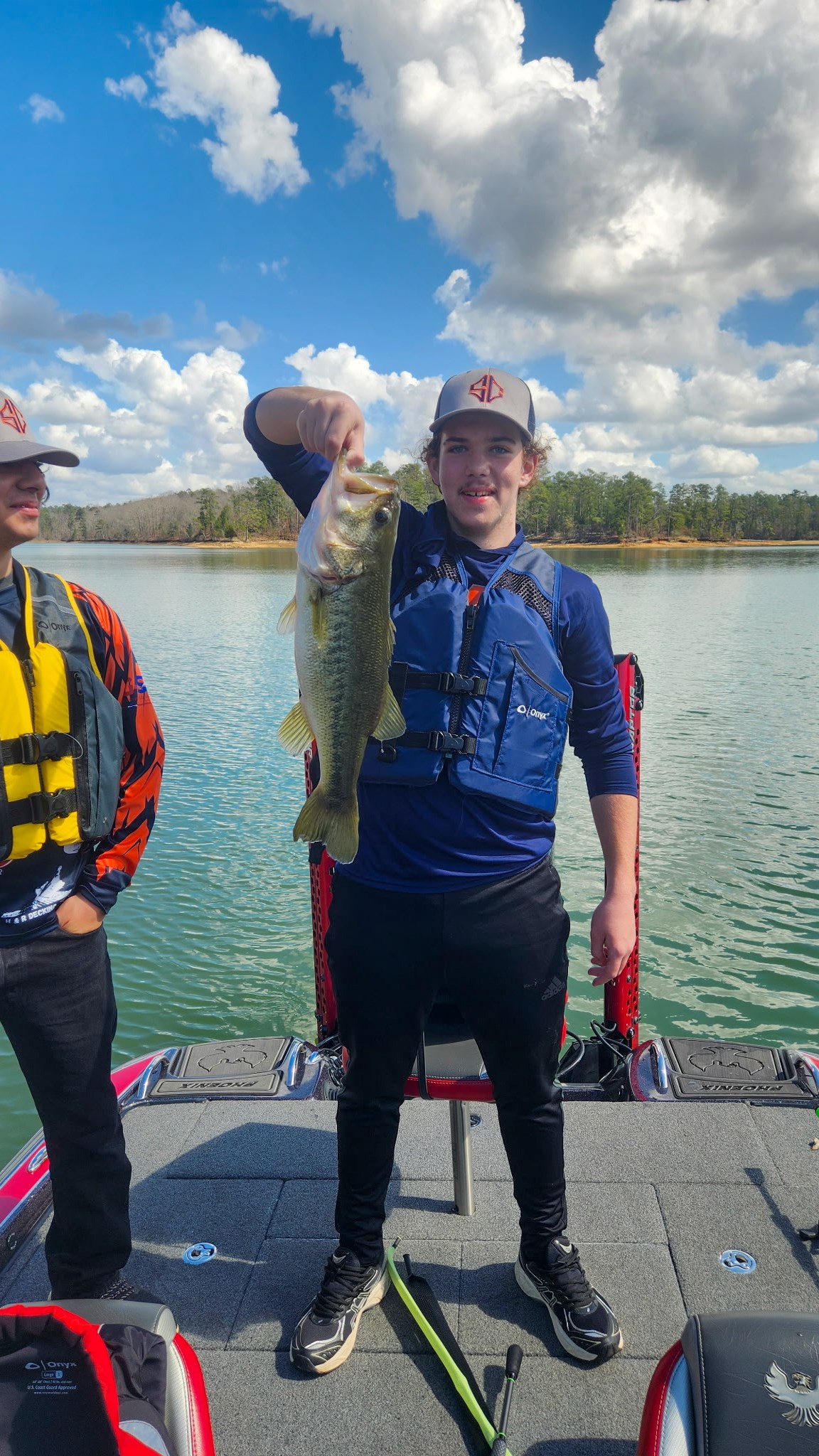 South Cobb's Asher Amar holding up his Friday catch