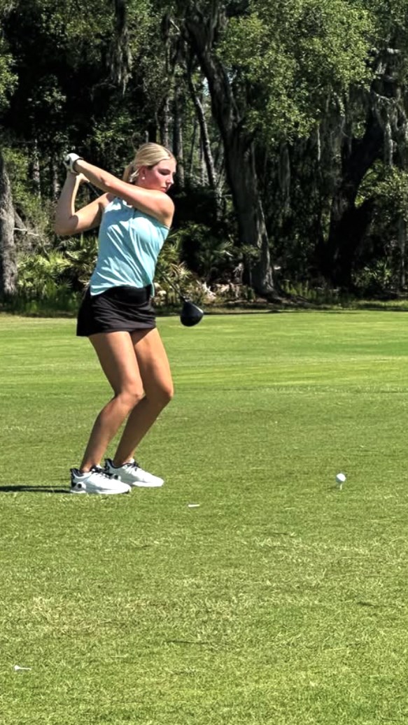 Pope's Alex Straton tees off