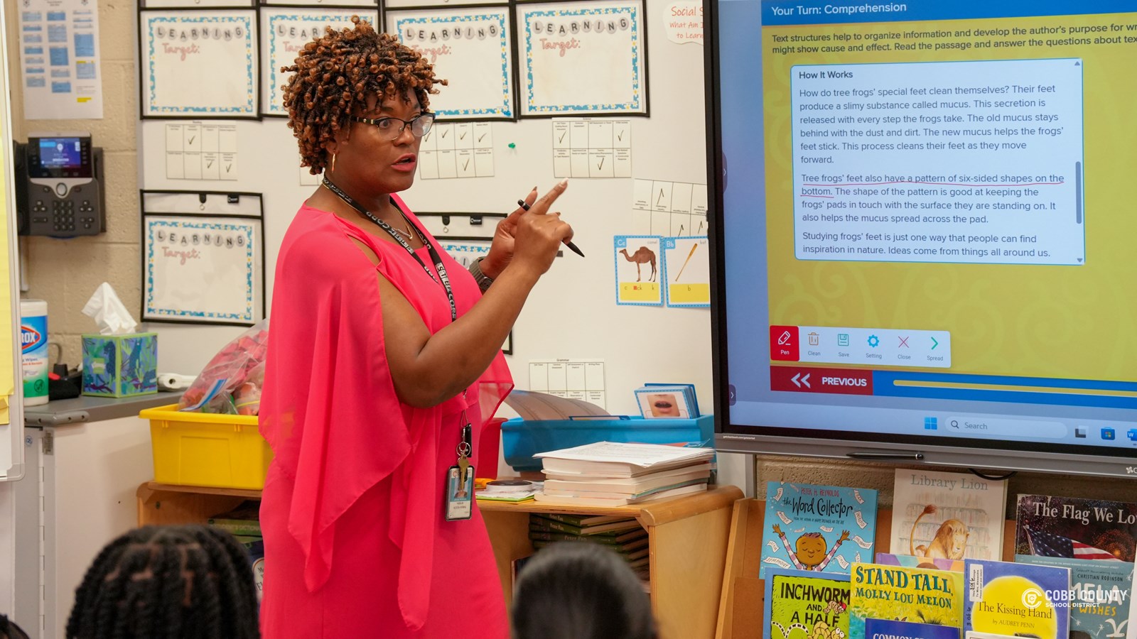 Alexandre teaches her third grade class at Belmont Hills.