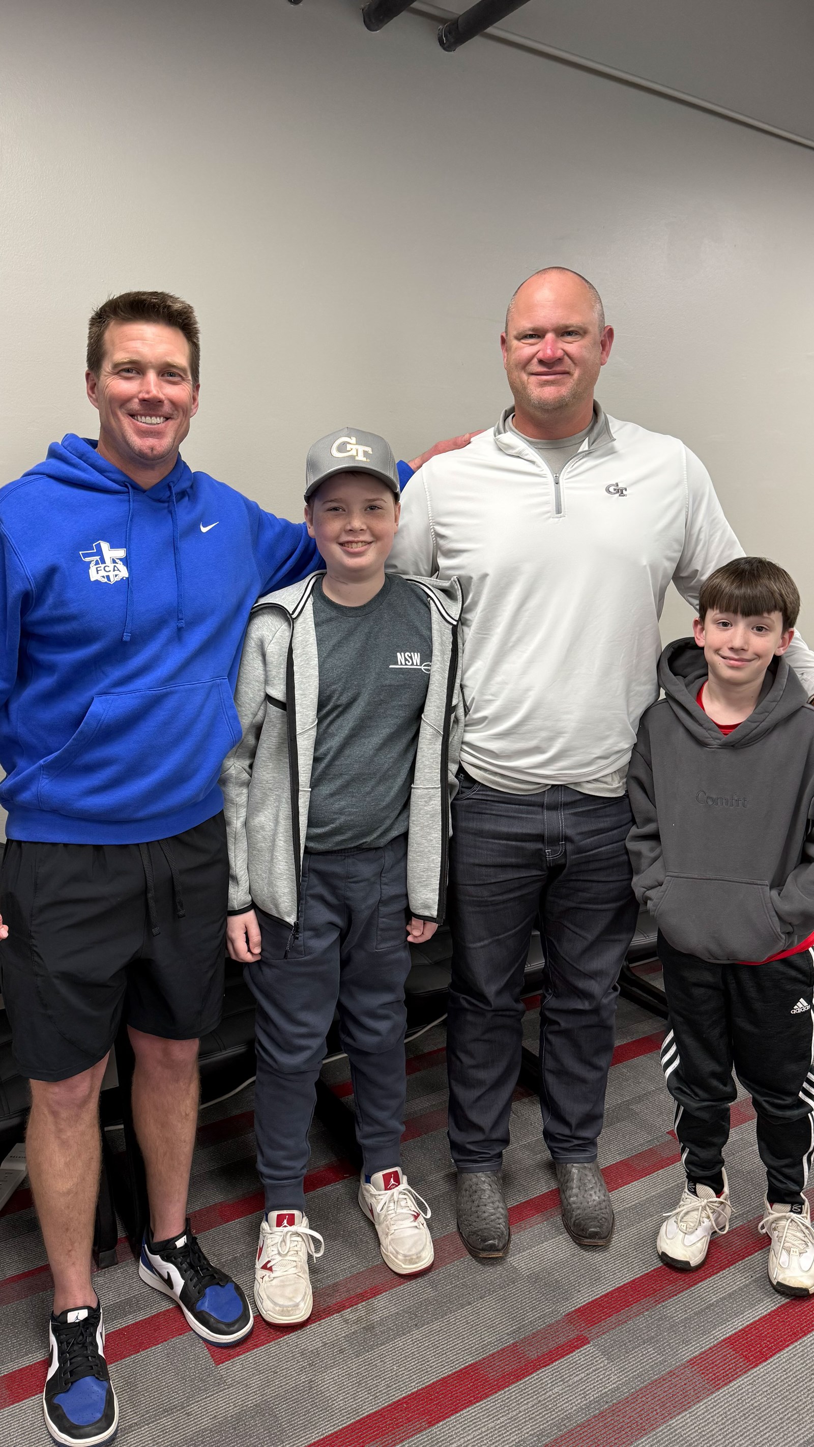 Coach Brunner introduces Jackson to Georgia Tech's Coach Key