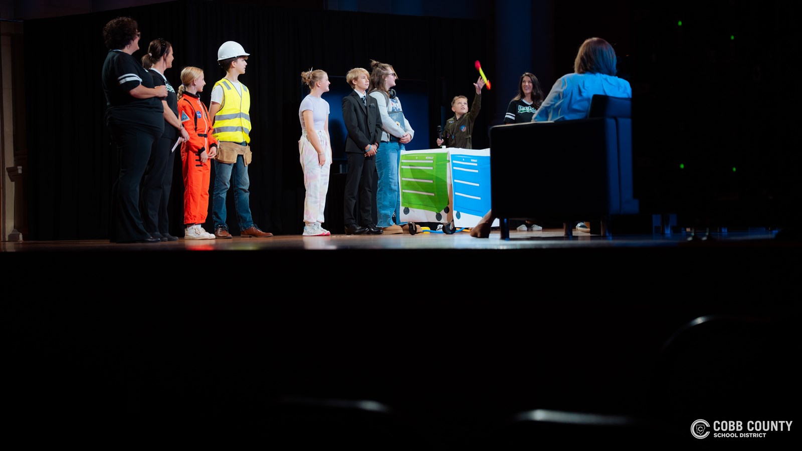 Students and staff presenting at Cobb Tank 2025