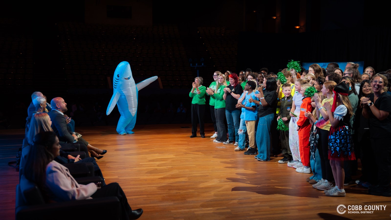 Groups cheering celebrating at Cobb Tank 2025