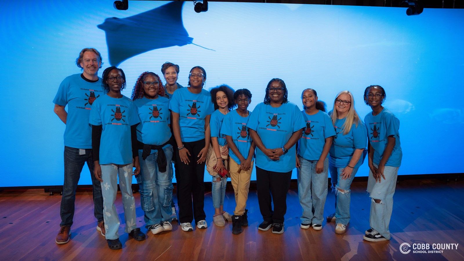 Group photo of Barber Middle School's team