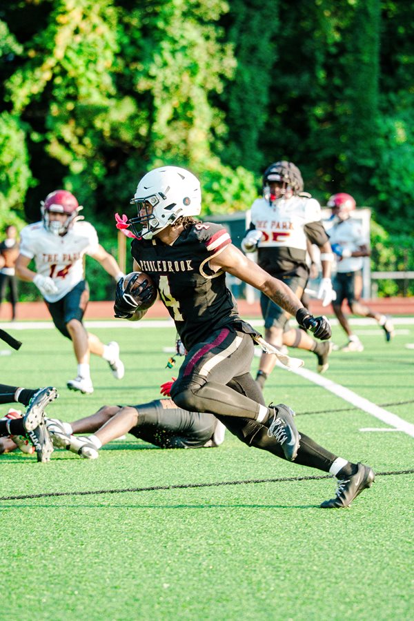 Pebblebrook's Tyree Carter makes a play in their scrimmage game in early August 