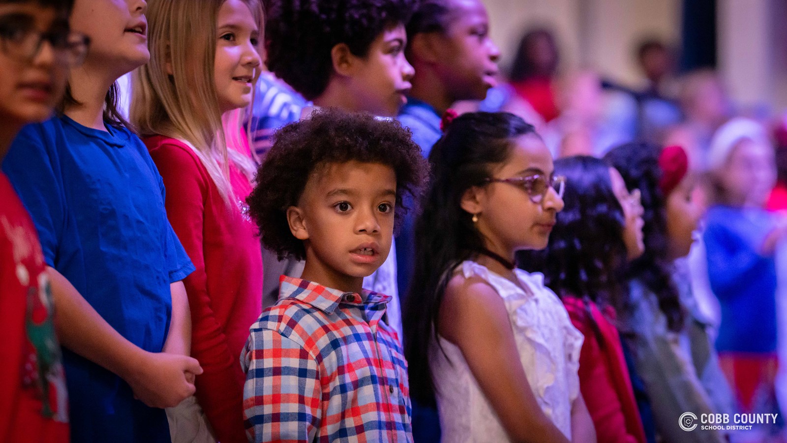 Students during Veterans Day performance