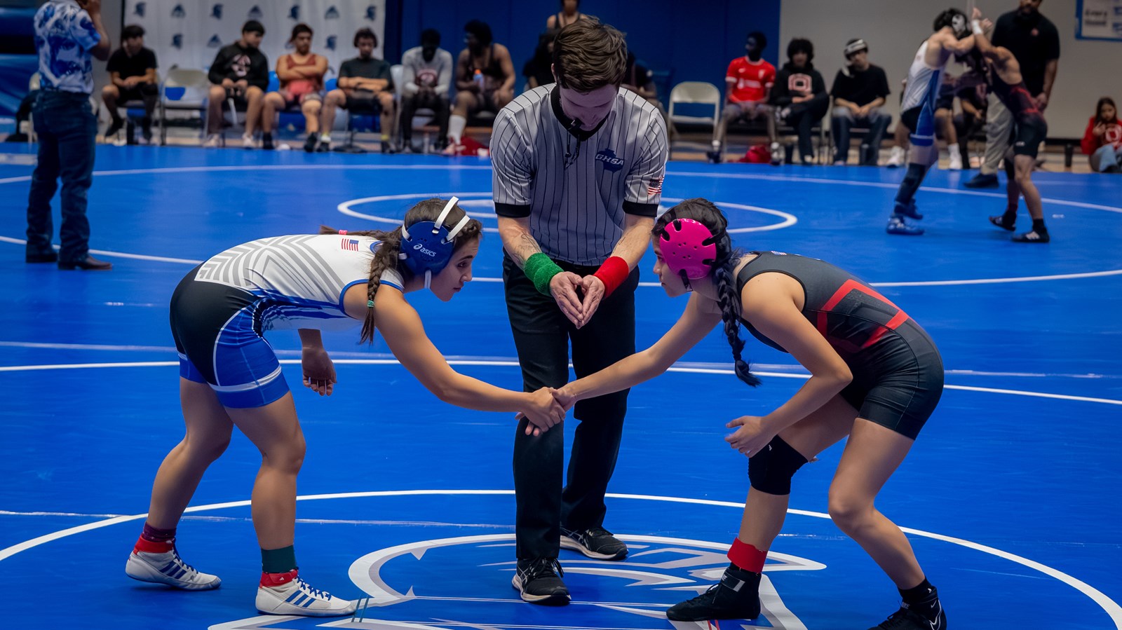 Campbell's Livia Ross readies to begin a match