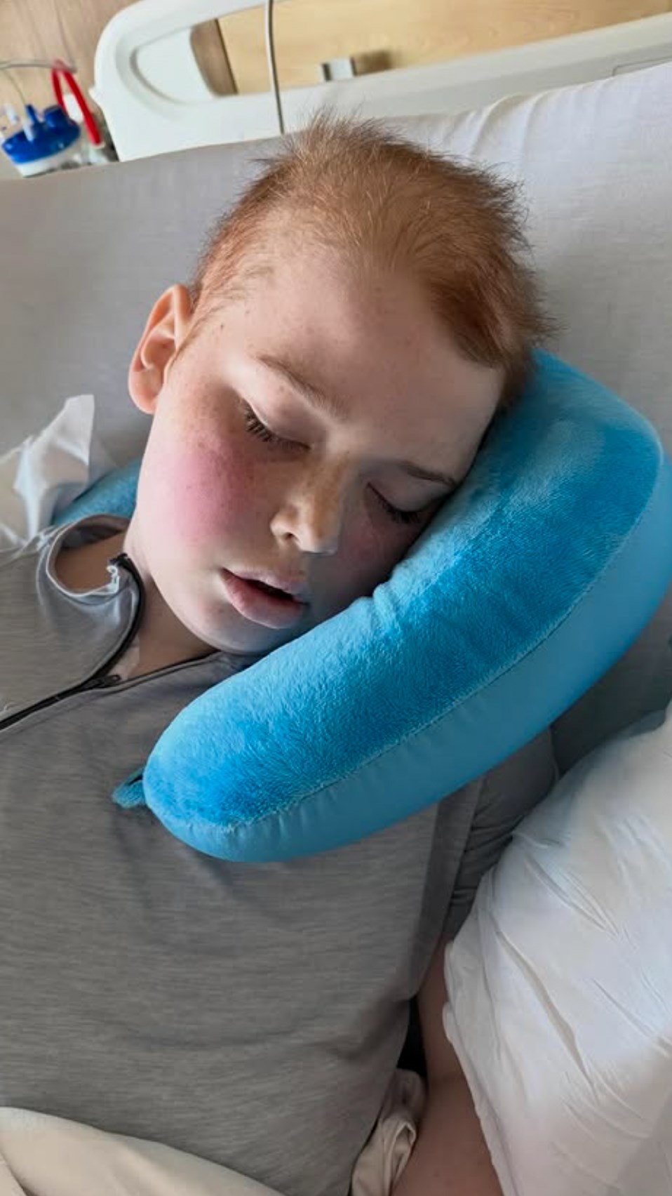 Jackson Jefcoat after receiving treatment