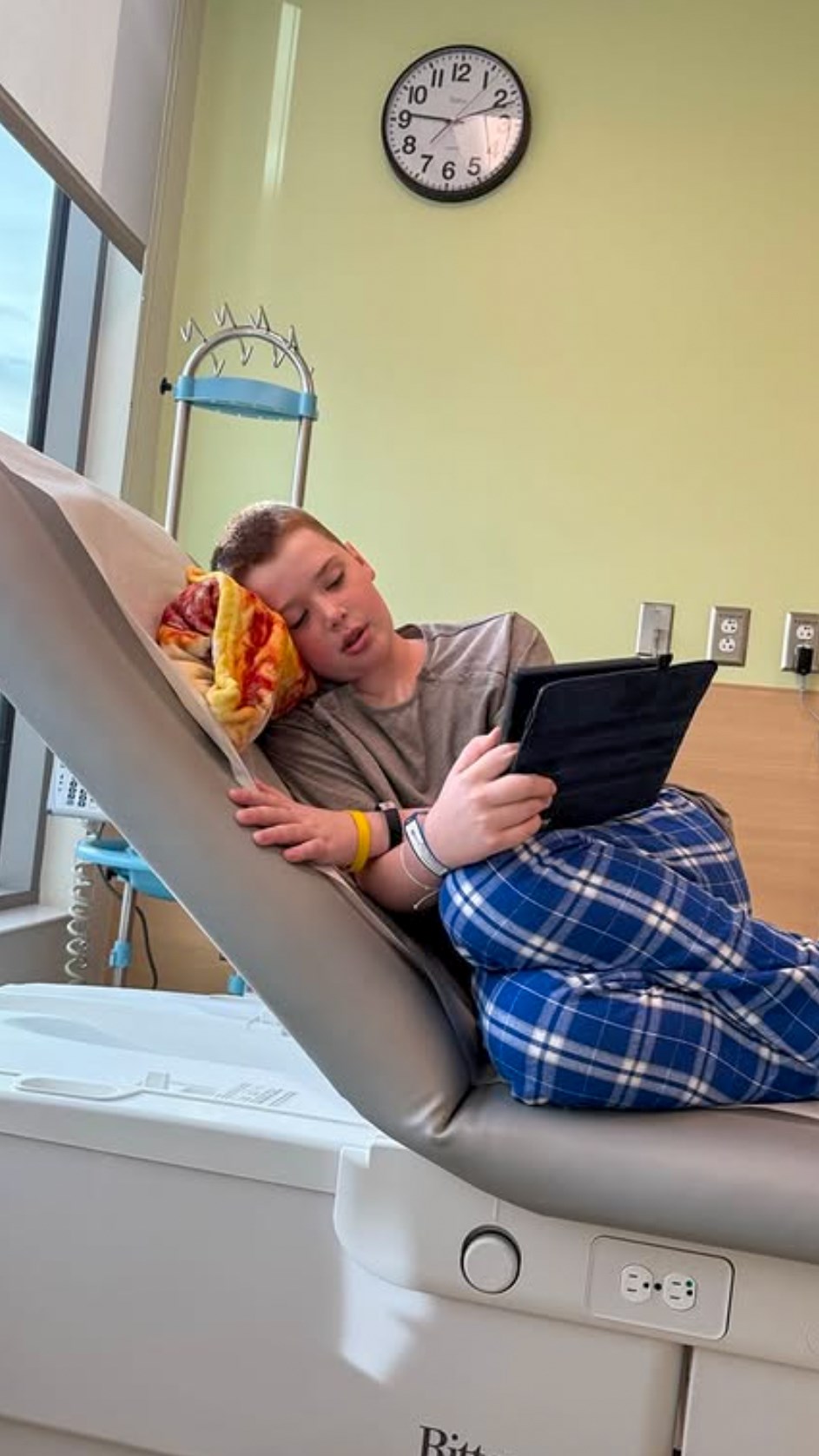 Jackson Jefcoat at the hospital