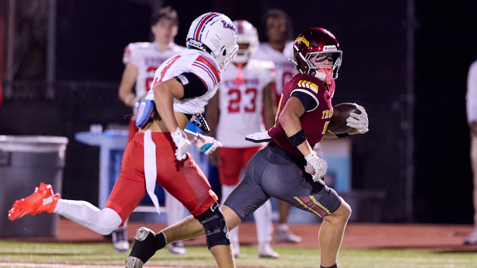 Lassiter runner heading for the end zone