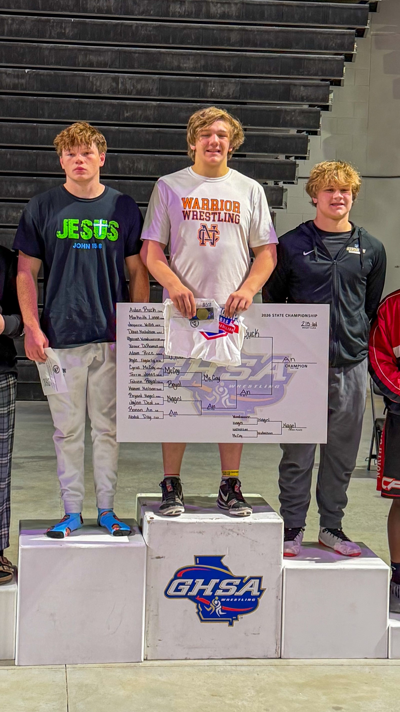 North Cobb's Ronan An atop the State Champion podium