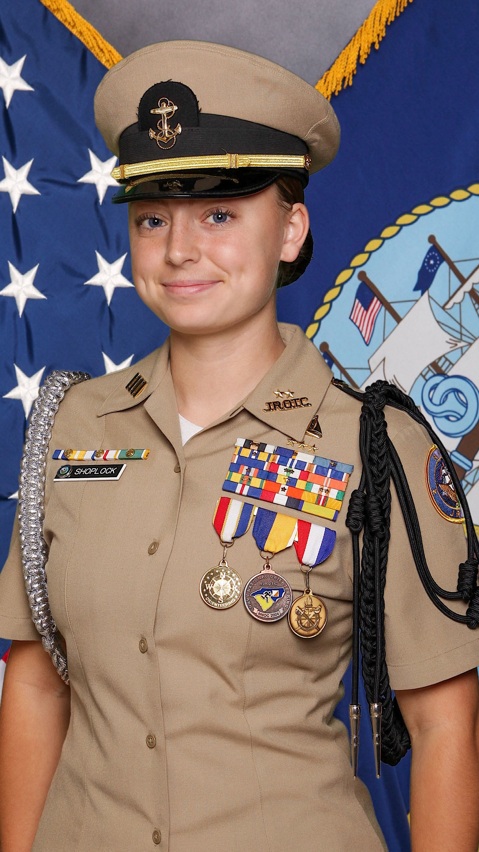 Allatoona's Avery Shoplock poses in her JROTC uniform