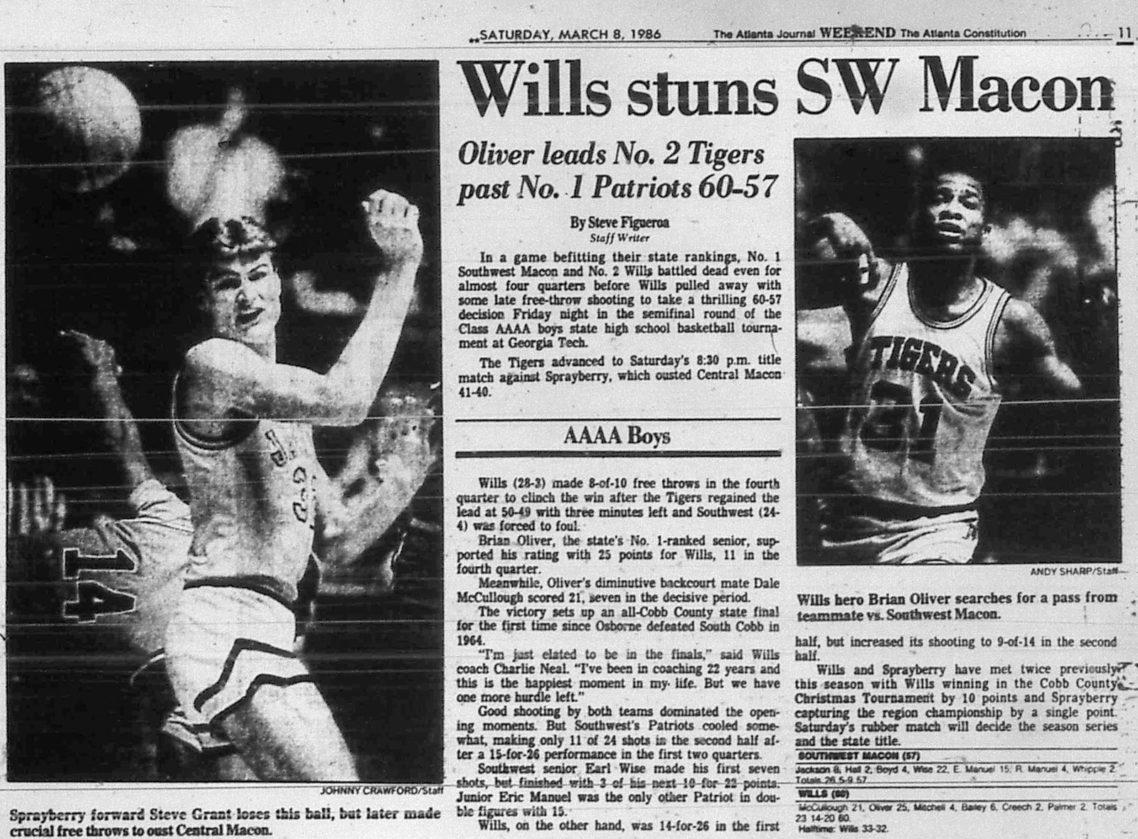 1986 Atlanta Journal Constitution headlines