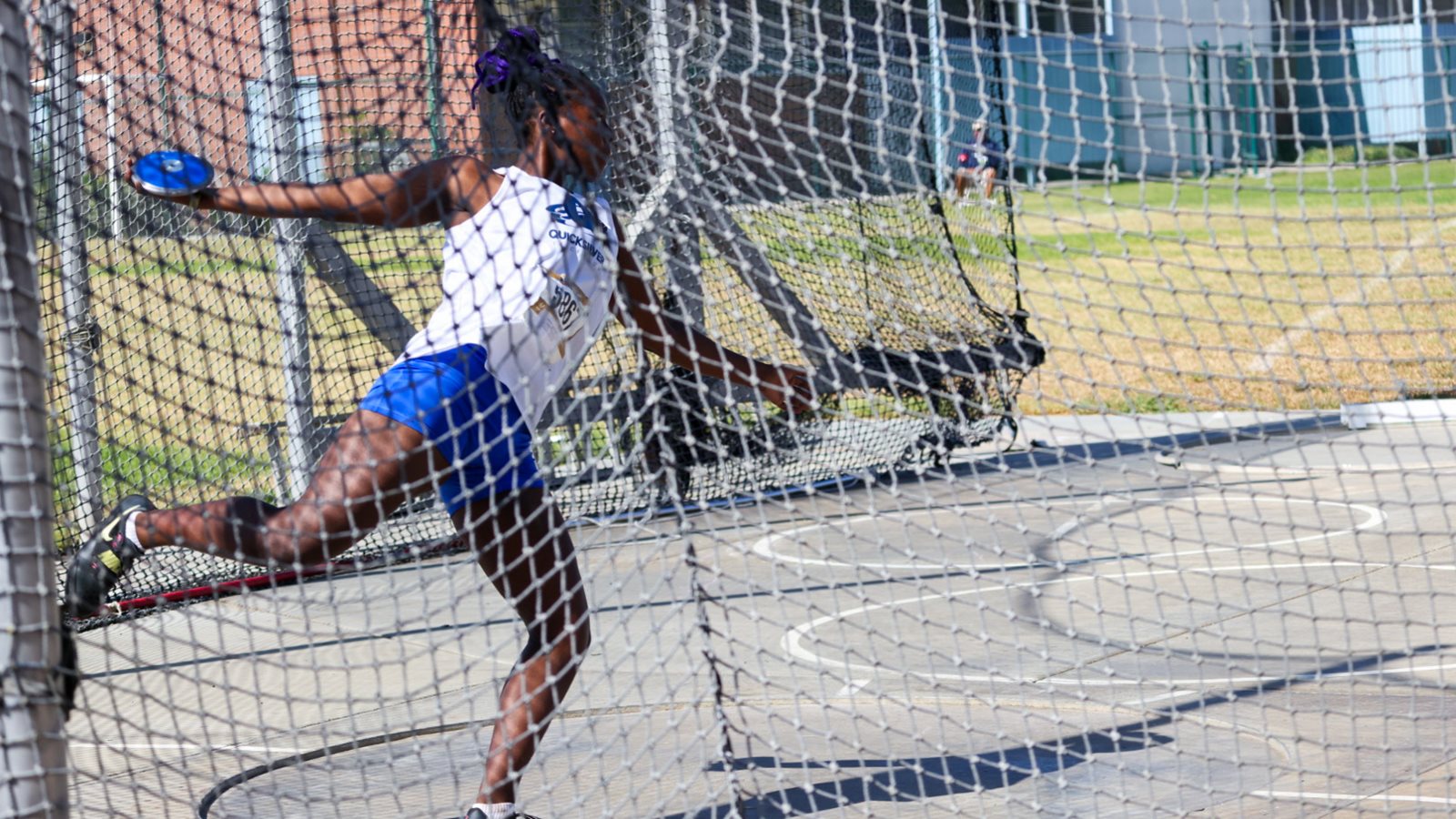 Pebblebrook's Jonae' Holder readies to hurl the discus at the National Championships