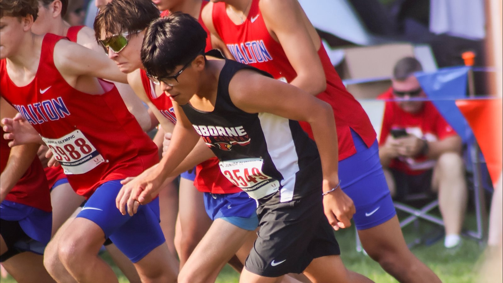 Osborne's Diego Valenzuela at the start line