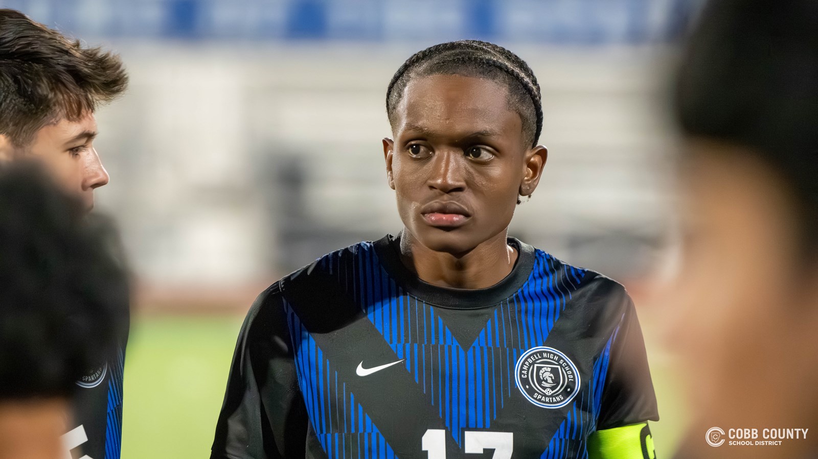 Jackson listens intently to pregame instructions