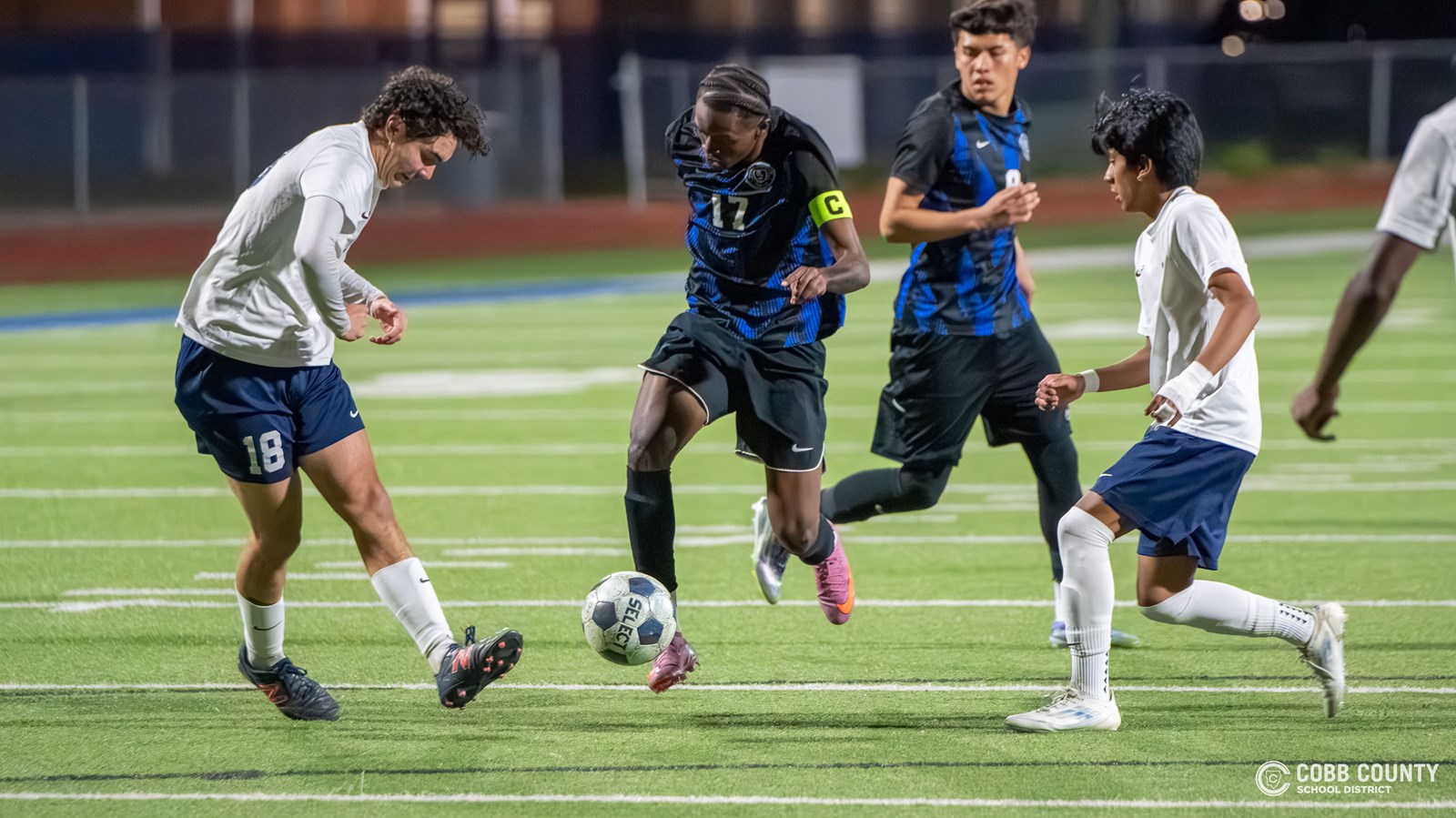 Jackson dribbles through the defense
