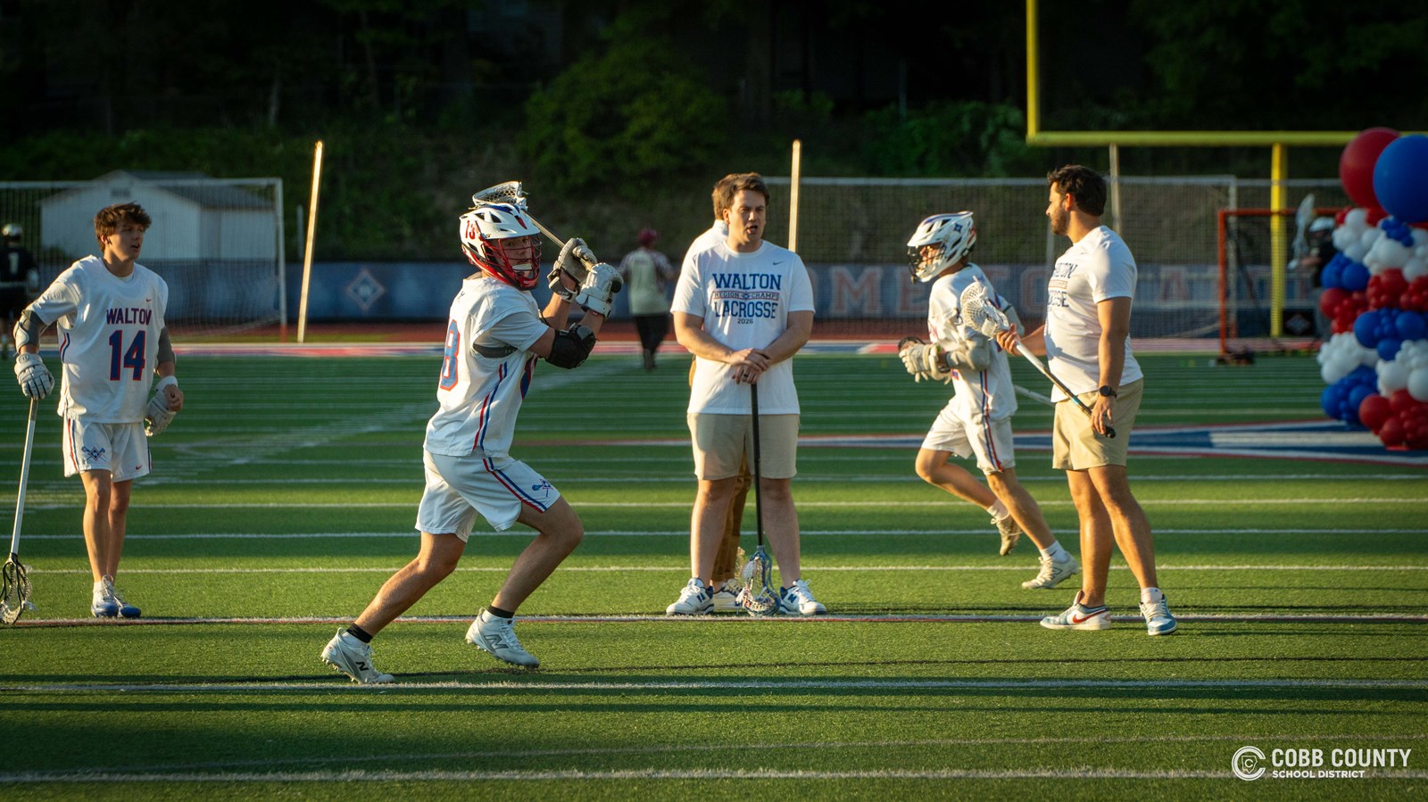 Walton lacrosse pregame warmups