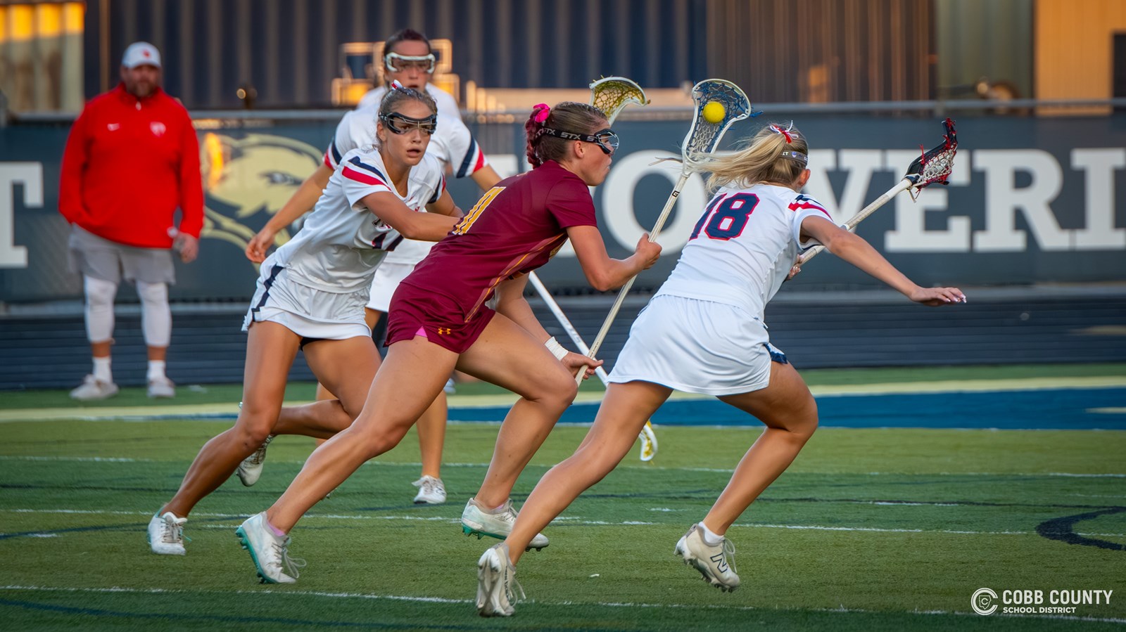 Lassiter's Sophie Hortman breaks in for one of her four goals