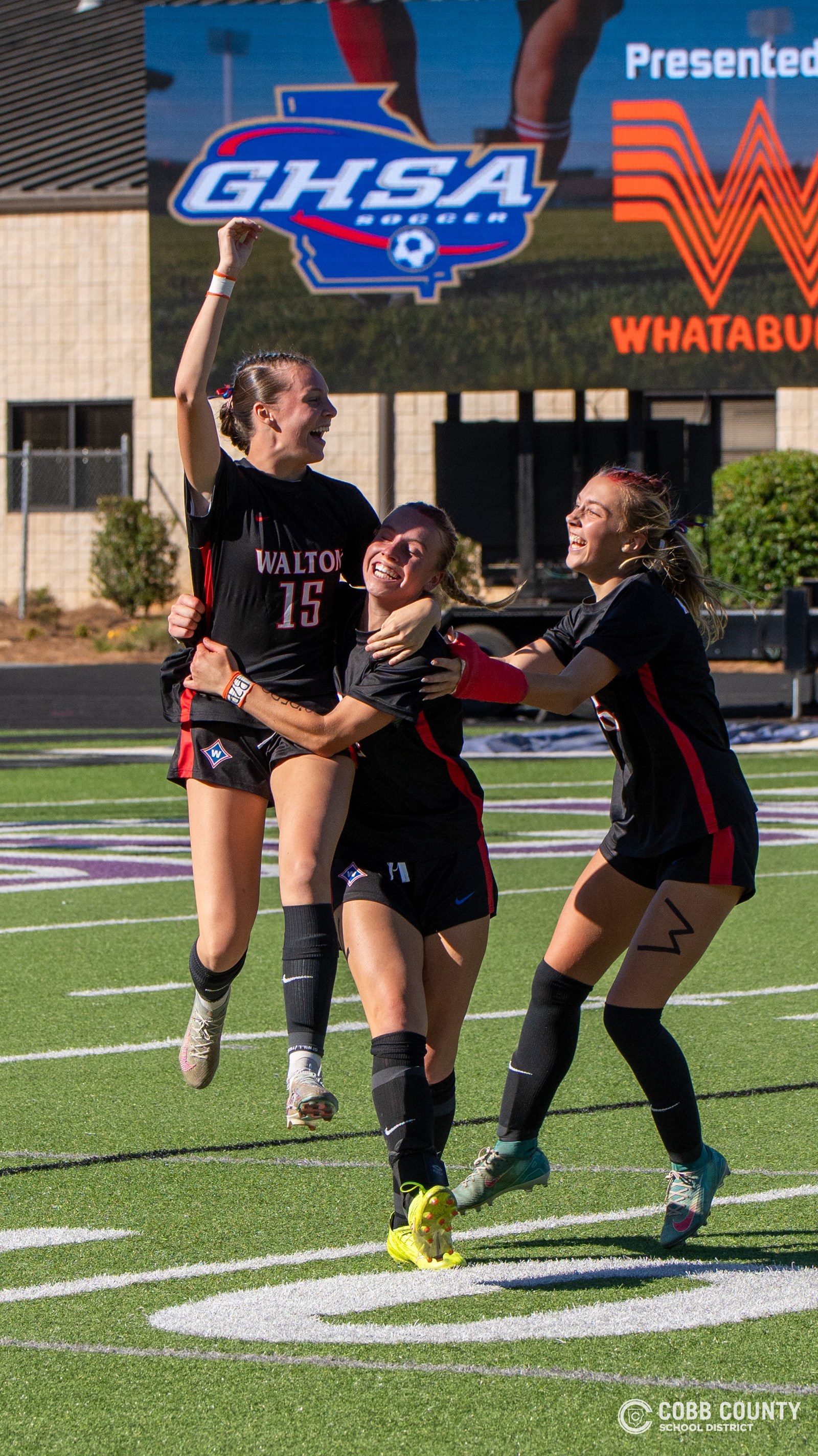 Walton's Brooklynn Mulberry celebrates the goal