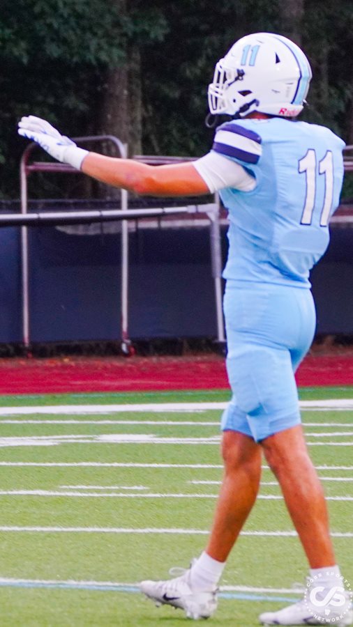 Pope's Jakob Forstner signals his teammates