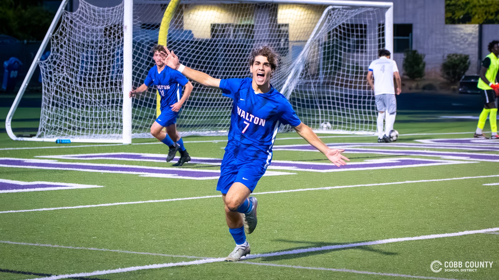 Walton senior Jawad Khalil celebrates his goal
