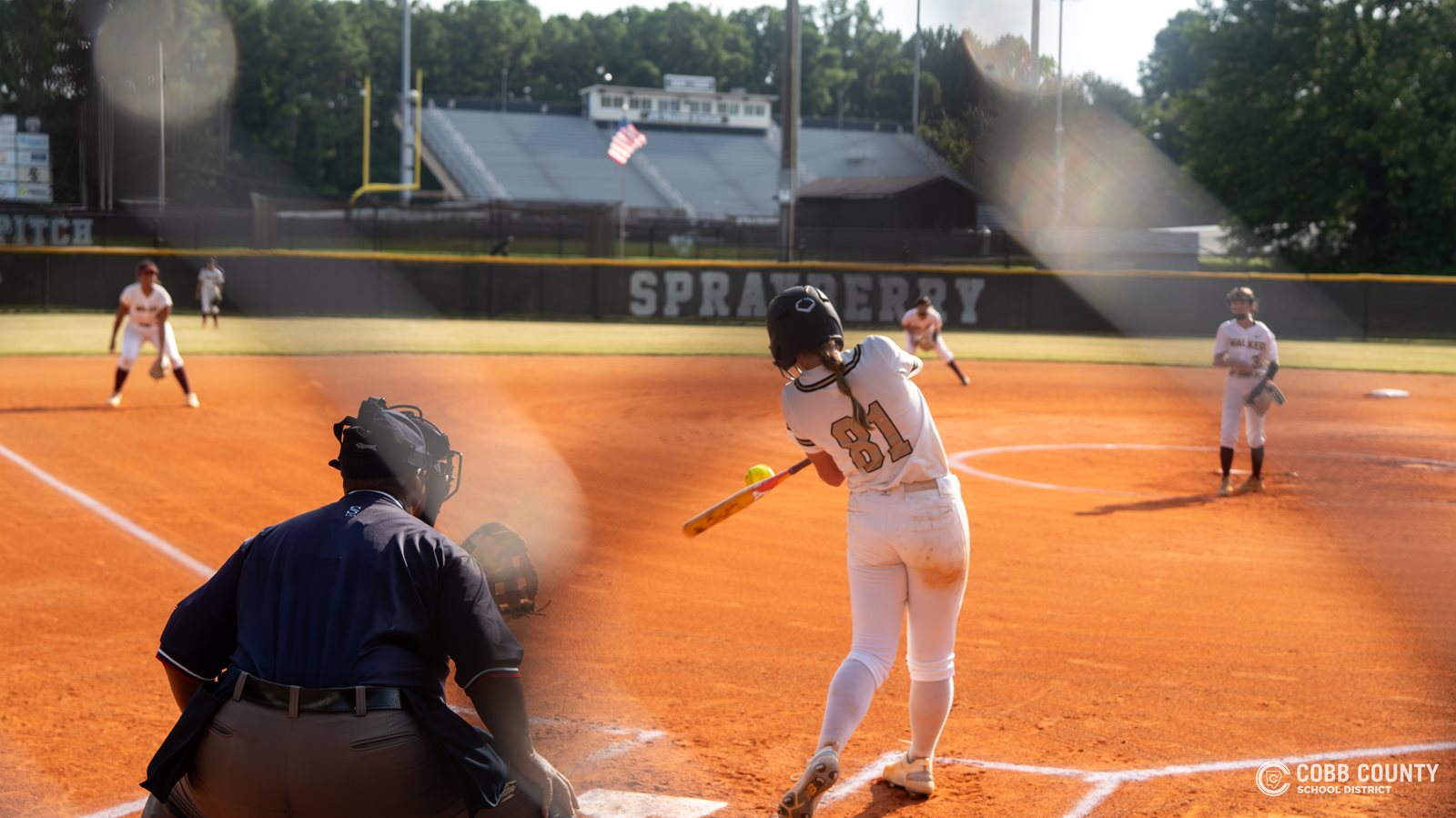 Sprayberry's Sarah Long attacks the pitch