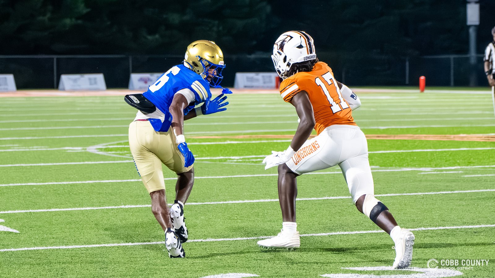 McEachern's Quinn Pollock covers the receiver