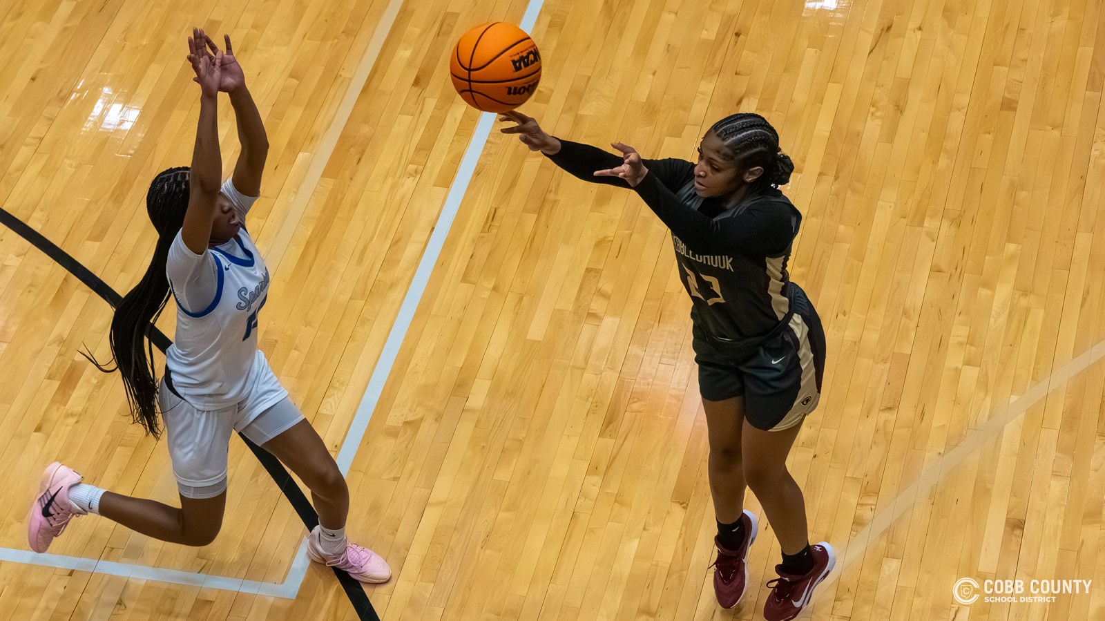 Pebblebrook's Shekinah Hurst launches a 3-pointer