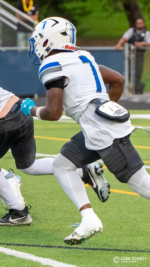 Campbell's Jemaine Samuels rushes the QB