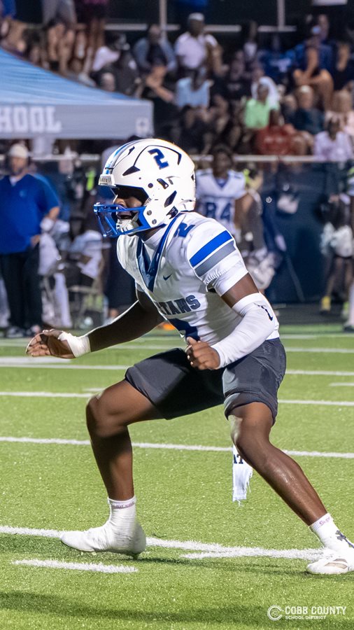 Campbell's Jamier Samuels gets ready to cover the receiver