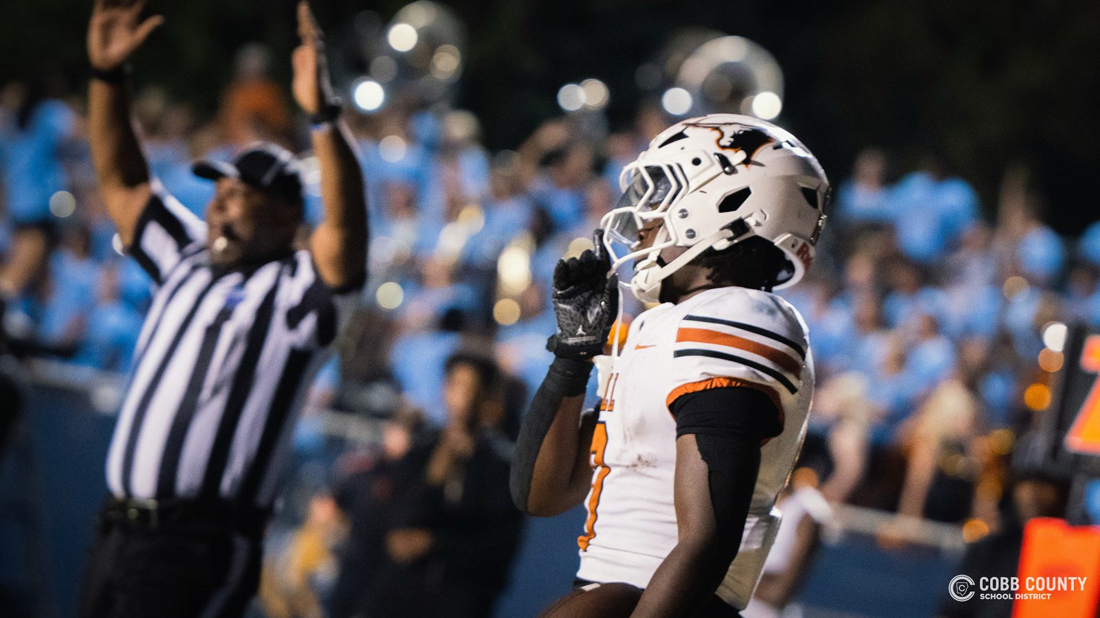 Kell junior running back Moonie Gipson celebrates a TD