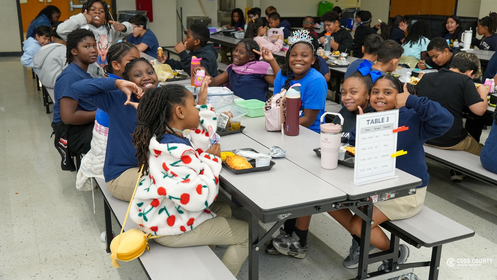 Brumby Elementary students enjoying their food during National School Lunch Week.