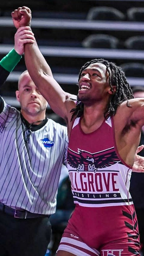 Hillgrove's Demetrius Heywood celebrates his Championship