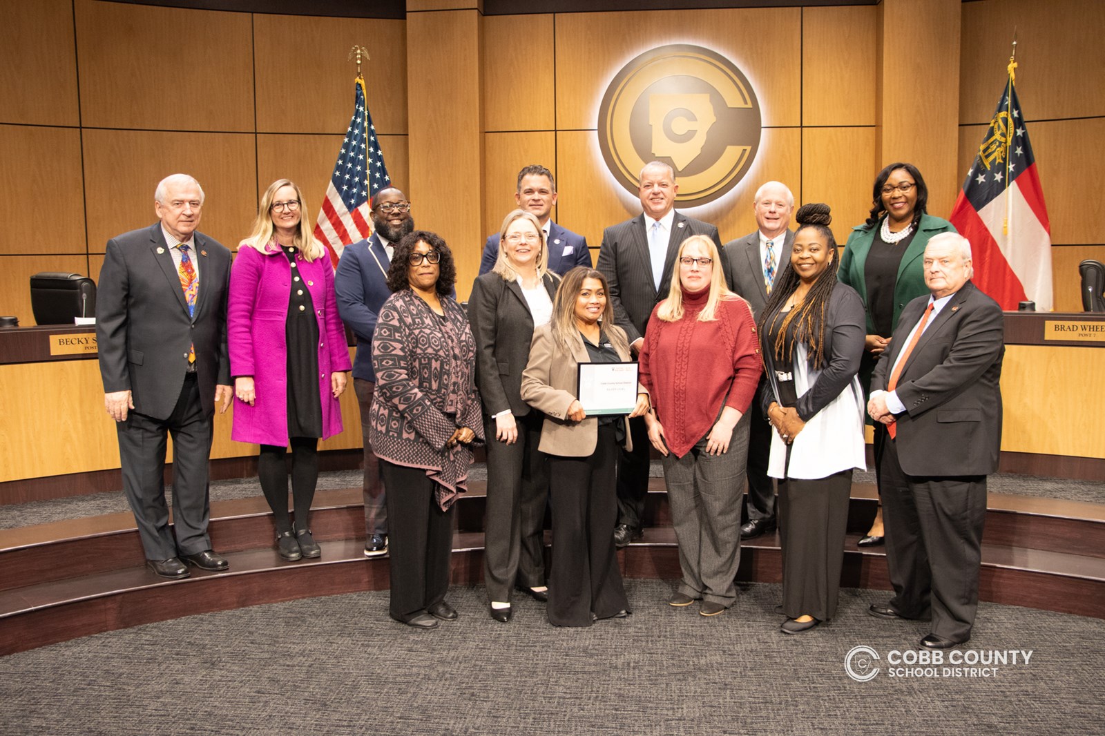 USDA Turnip the Beet – Quality Summer Meals Award – Birney Elementary School, Sandra Arreola; King Springs Elementary School, Melissa Turner; Mt. Bethel Elementary School, Veronica Stephens; Cooper Middle School, Dannett Bourgolly; and Wheeler High School, Lynette Moore – Food and Nutrition Services