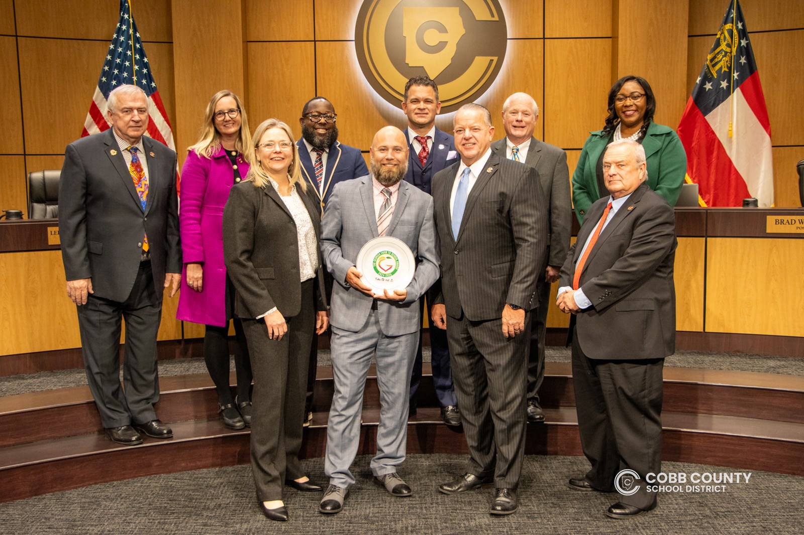 Georgia Farm to School Award – Executive Director Emily Hanlin and District Chef Rian McDonald – Food and Nutrition Service