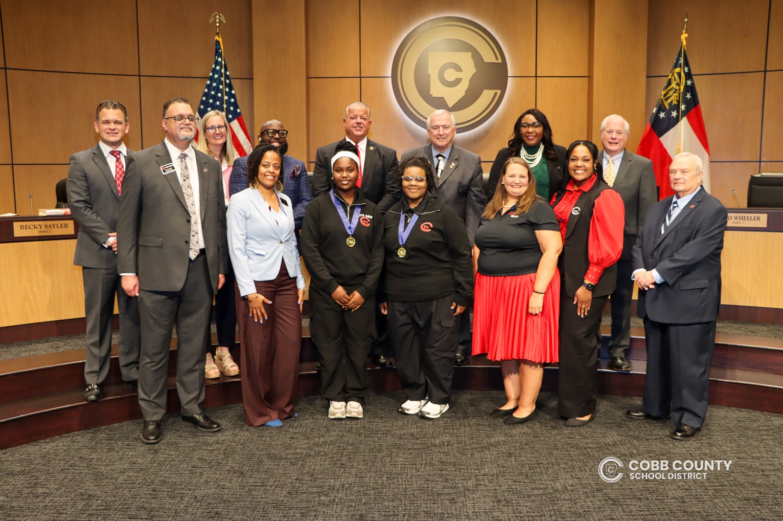 2025 – 2026 Health Occupations Students of America – Emergency Preparedness State Leadership Conference – First Place Competition Emergency Medical Technician – Jesufemi Ajiboye & Neveah Harris, Cobb Innovation & Technology Academy 