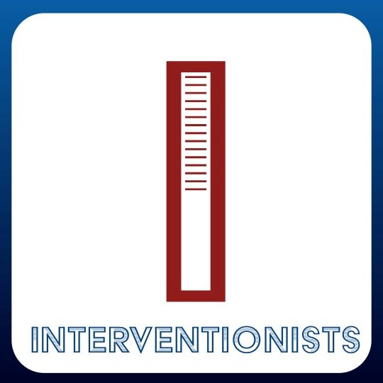Square with the text I and Interventionists