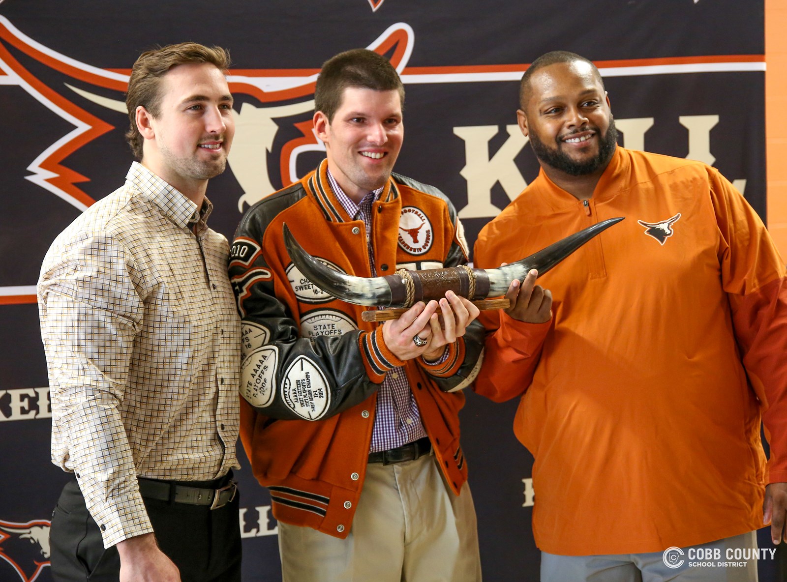 Bryson, Patrick, and Coach Jonathan Dwyer