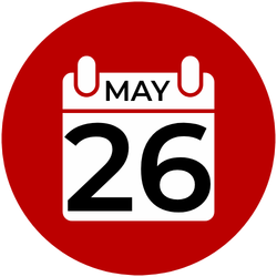 May 26 calendar icon