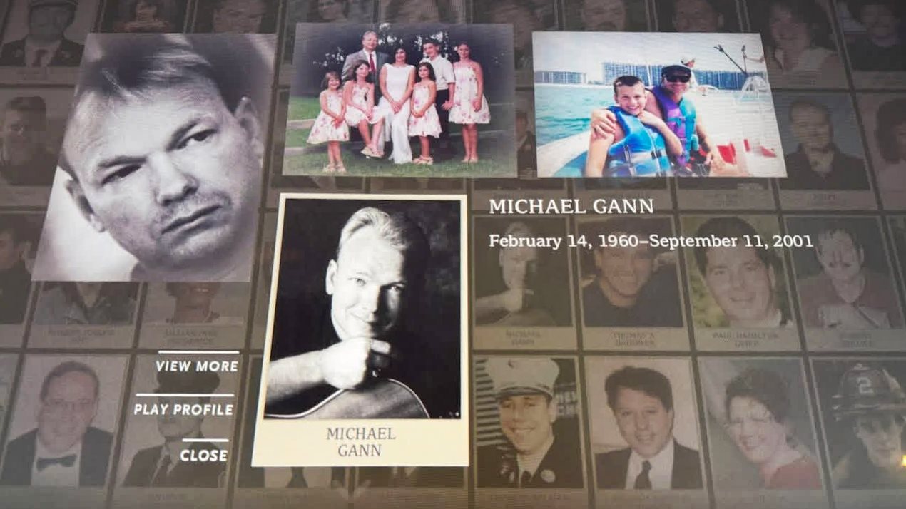 Gann's name on the 9/11 Memorial in New York