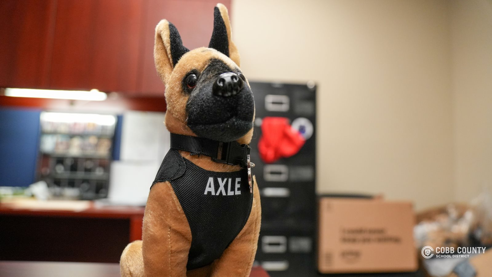 Axle, K9 dog with Cobb School District Police