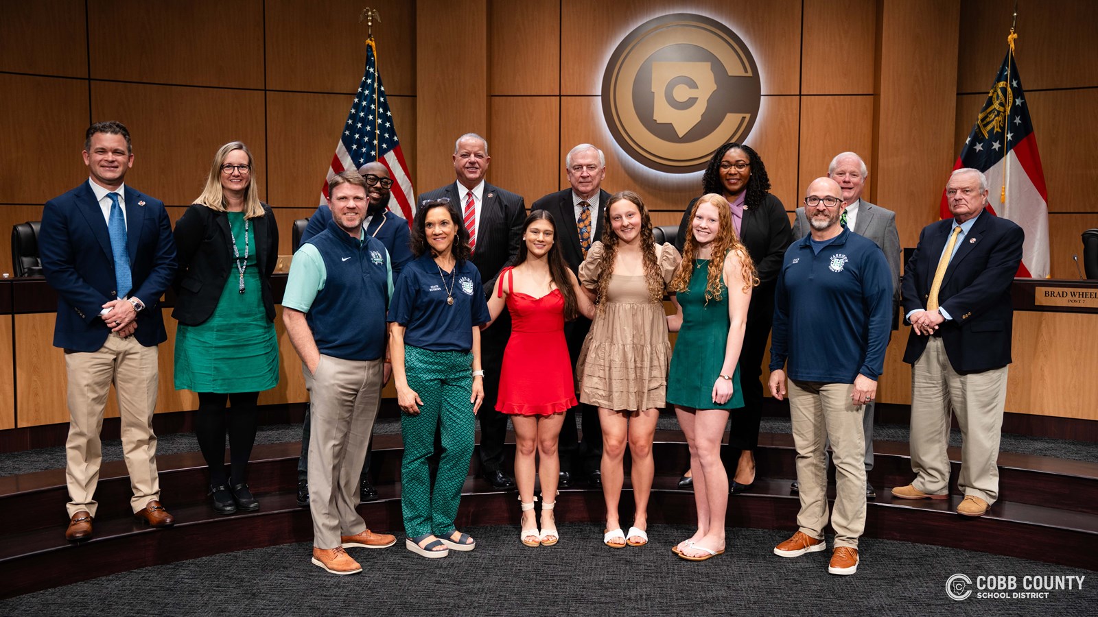2025 – 2026 GHSA Class 6A Swim & Dive – 400 Yard Freestyle Relay Girls State Champions – Isabella Parrenas, Evelyn Jezerinac, Anjoli Mohanty, and Regan Burton, Harrison High School 
