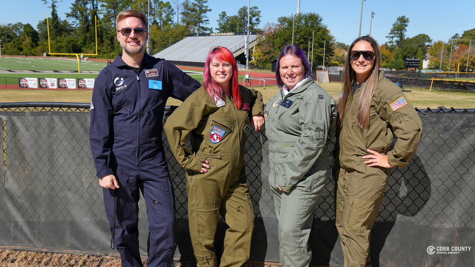 These four Sprayberry teachers took flight to help students learn more about aviation.