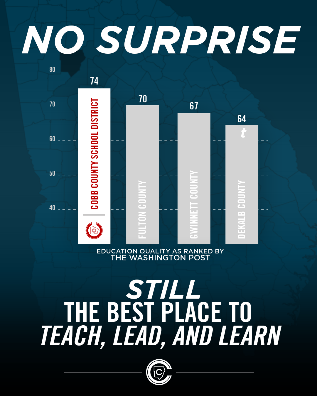 Data by the Washington Post shows quality of education rankings.
