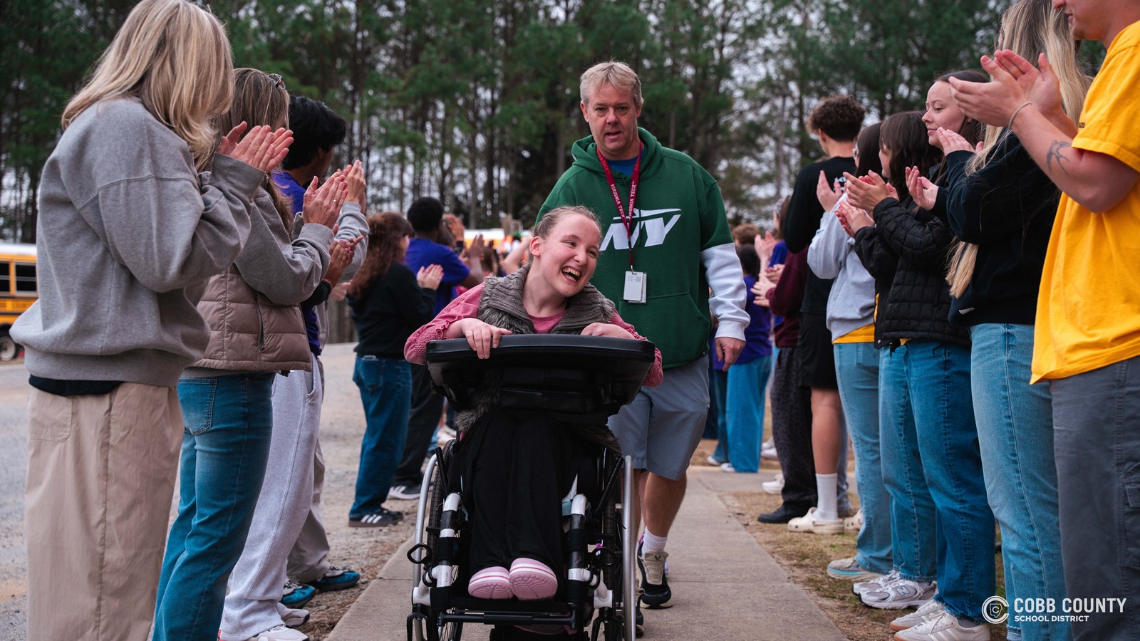 Students being welcomed to the 2026 Dance