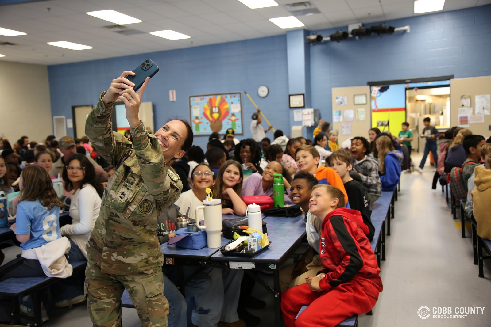 Selfie at Veterans breakfast