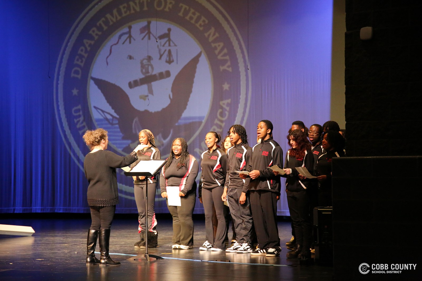 Choral performance at South Cobb High School