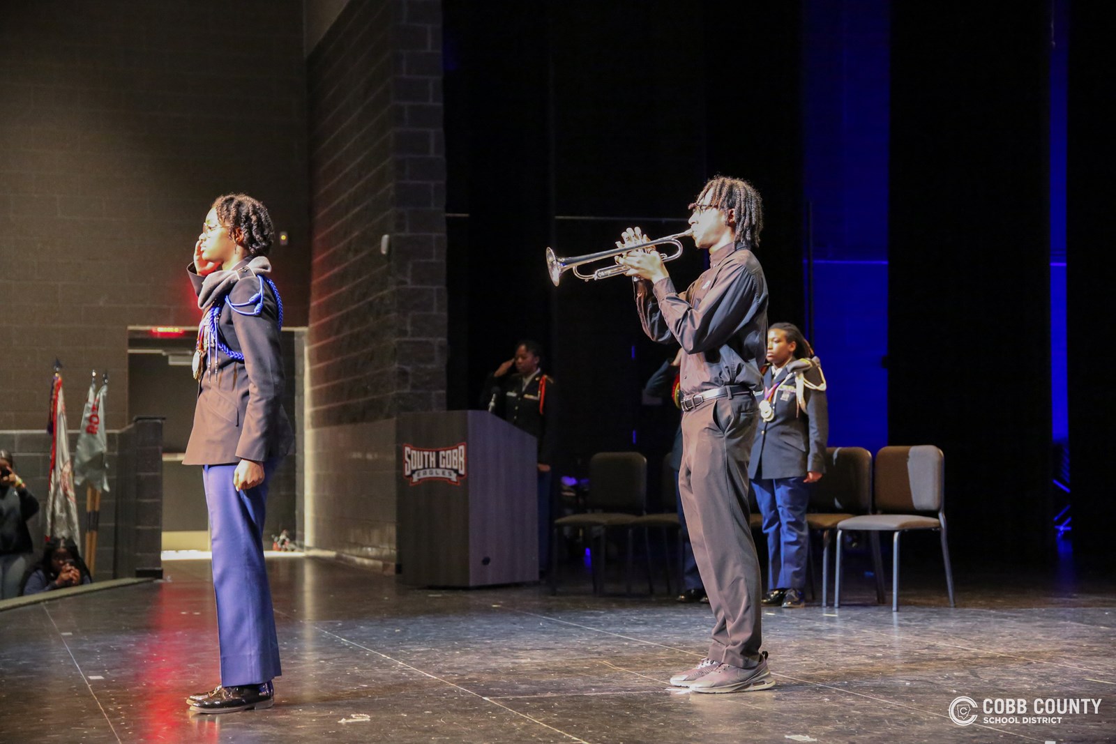 Trumpet playing at South Cobb High School