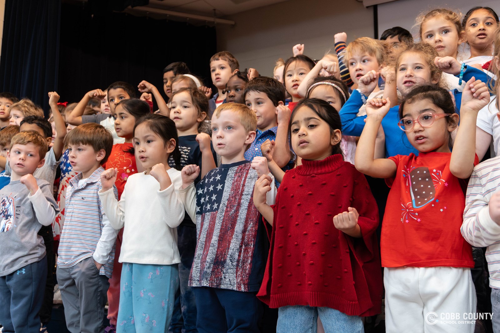 Students performing at East Side Elementary 