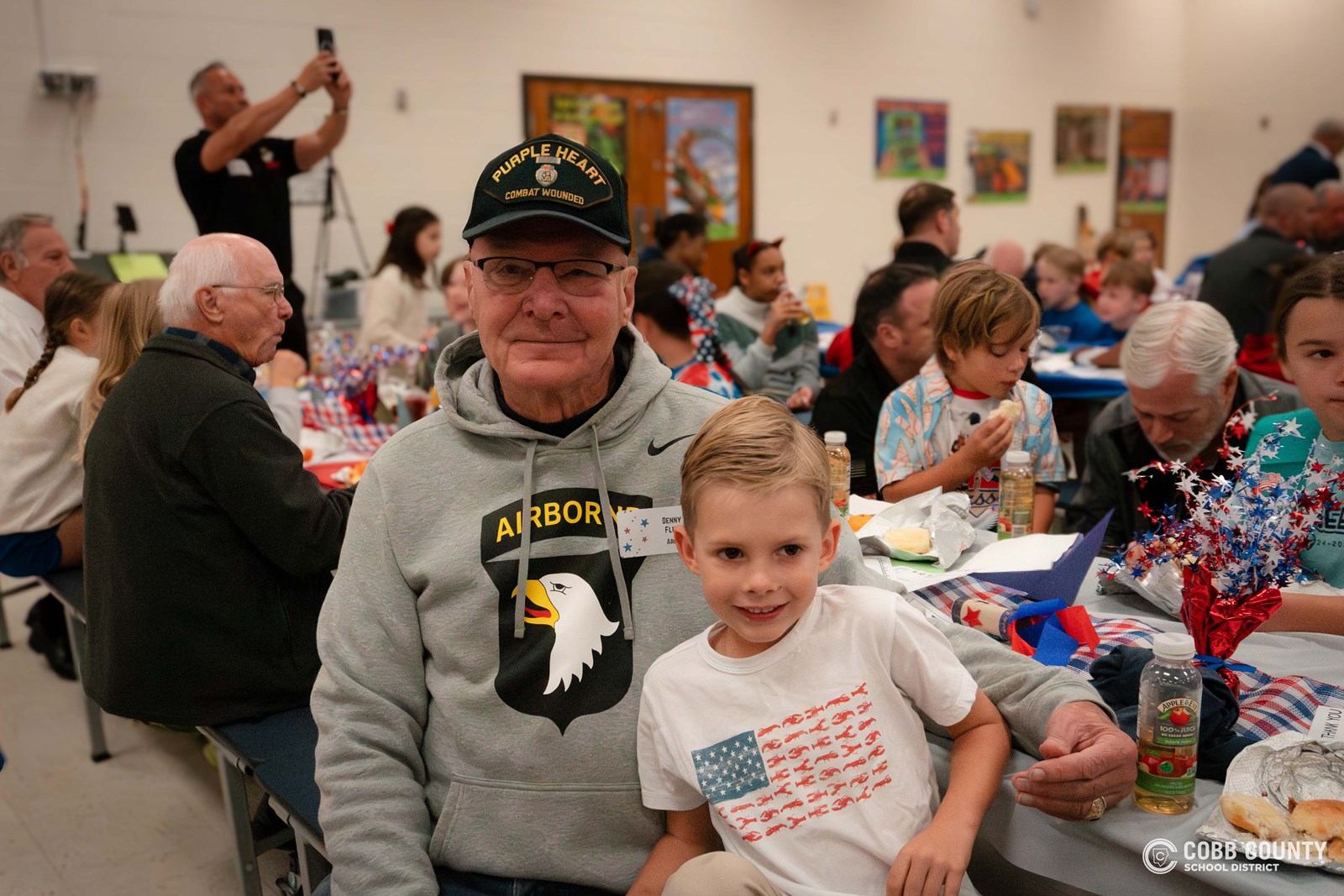 Mt. Bethel student with his veteran